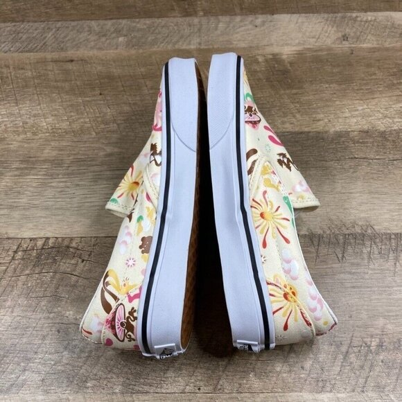 VANS Classic Slip On Get Outdoors Classic White Canvas Shoes Womens 6 NEW - Picture 7 of 9